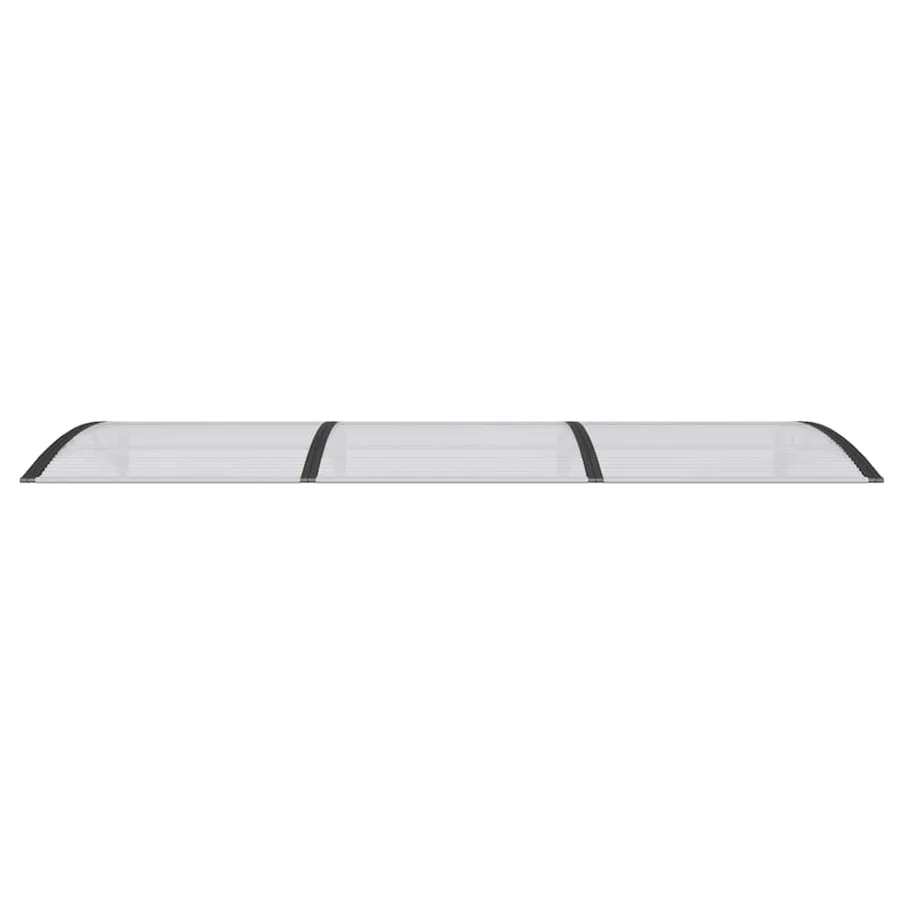 Auvent de porte Noir 300x100 cm Polycarbonate - 4