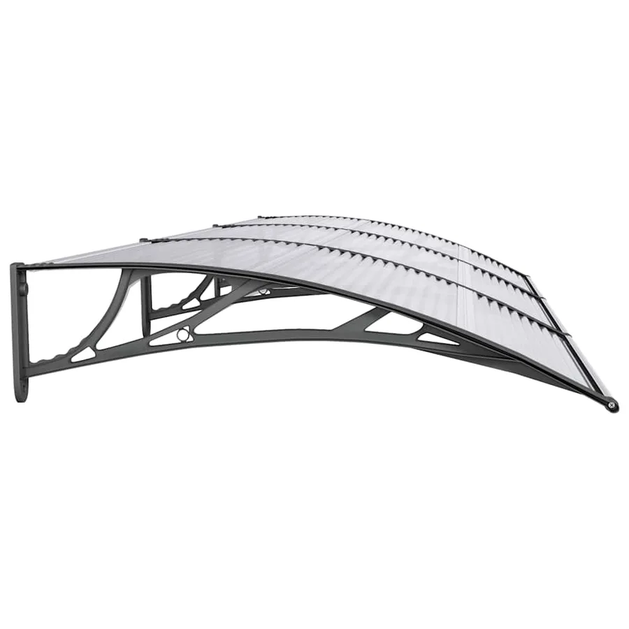 Door canopy Black 300x100 cm Polycarbonate - 5