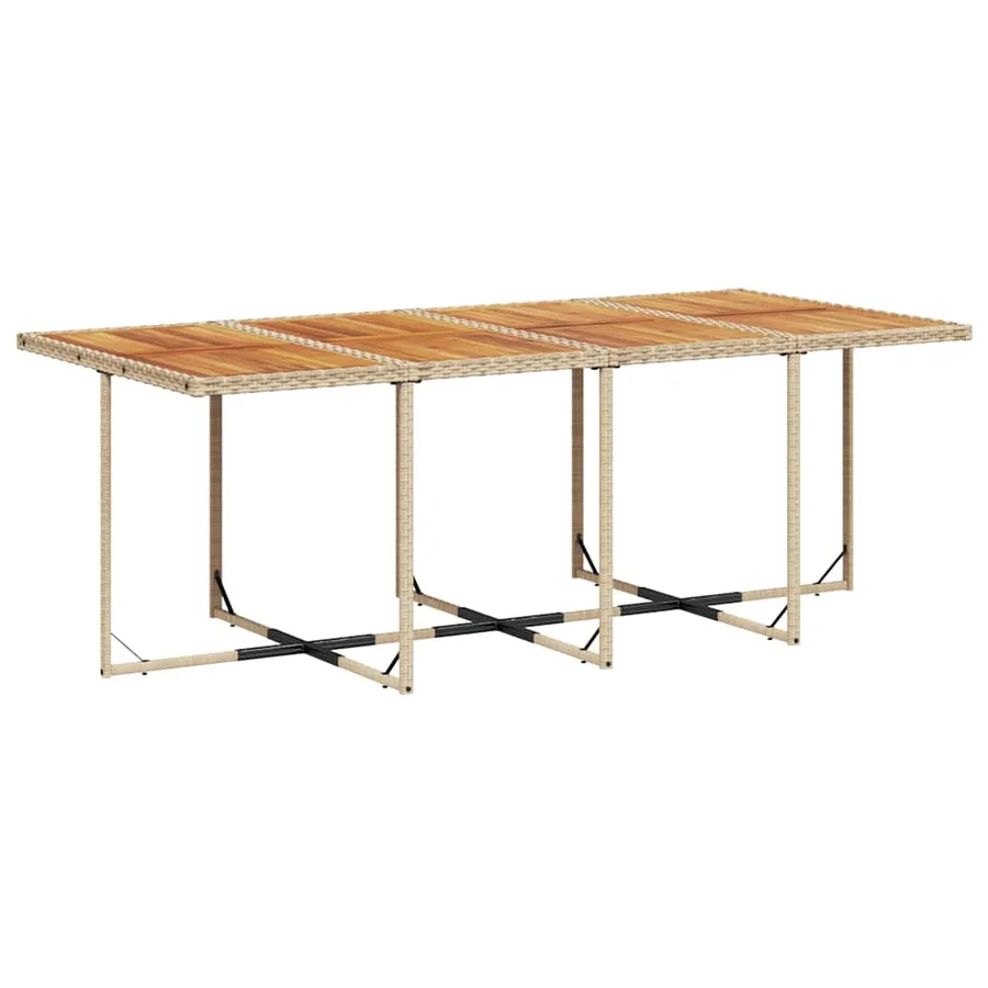 Ensemble à manger de jardin et coussins 13 pcs beige - 4