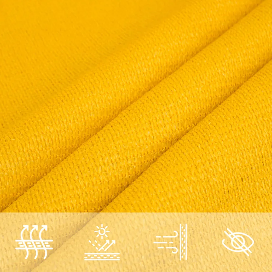 Voile d'ombrage 160 g/m² rectangulaire jaune 2x3,5 m PEHD - 7