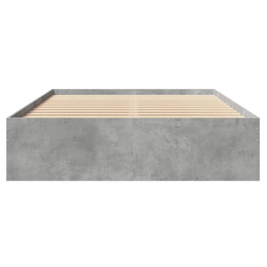 Cadre de lit sans matelas gris béton 120x190 cm bois ingénierie - 5
