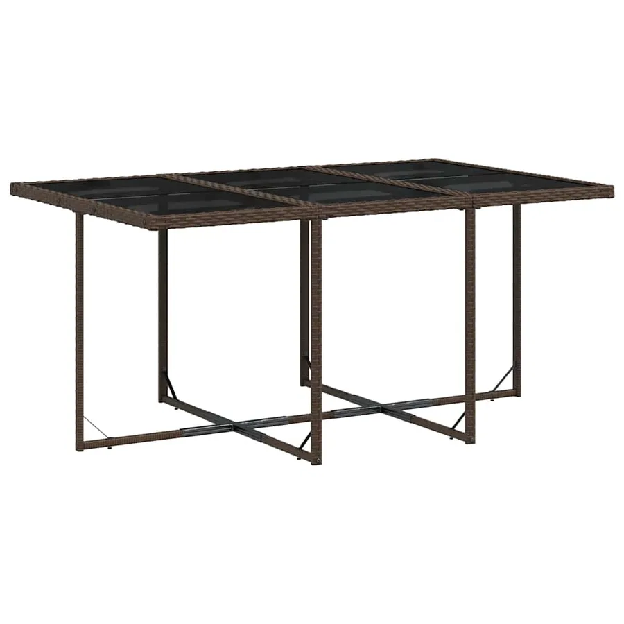 Ensemble à manger de jardin et coussins 11 pcs marron rotin - 4
