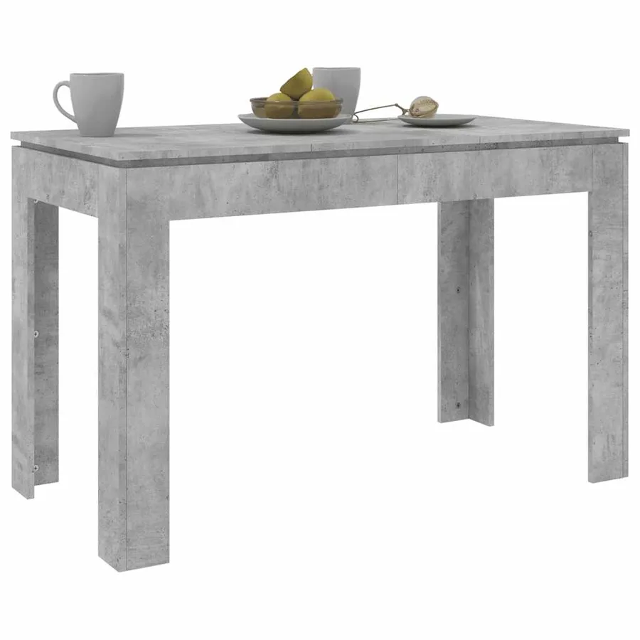 Table à manger Gris béton 120x60x76 cm Bois d'ingénierie - 3