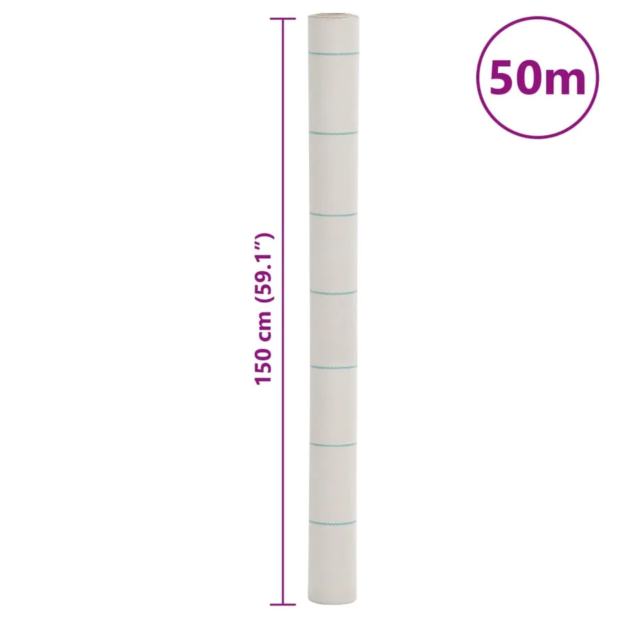Membrane anti-mauvaises herbes blanc 1,5x50 m PP - 8