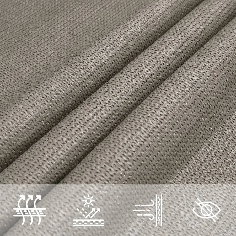 Voile d'ombrage 160 g/m² rectangulaire gris clair 2x2,5 m PEHD - 8