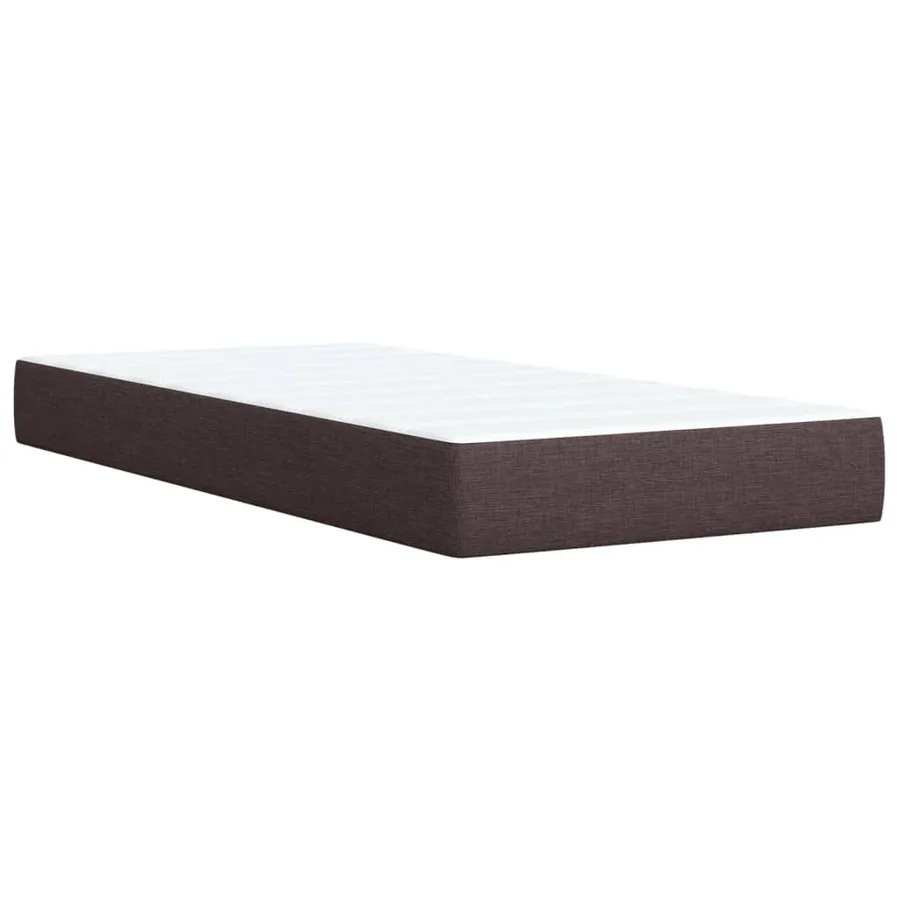 Sommier à lattes de lit avec matelas Marron foncé 90x200 cm - 6