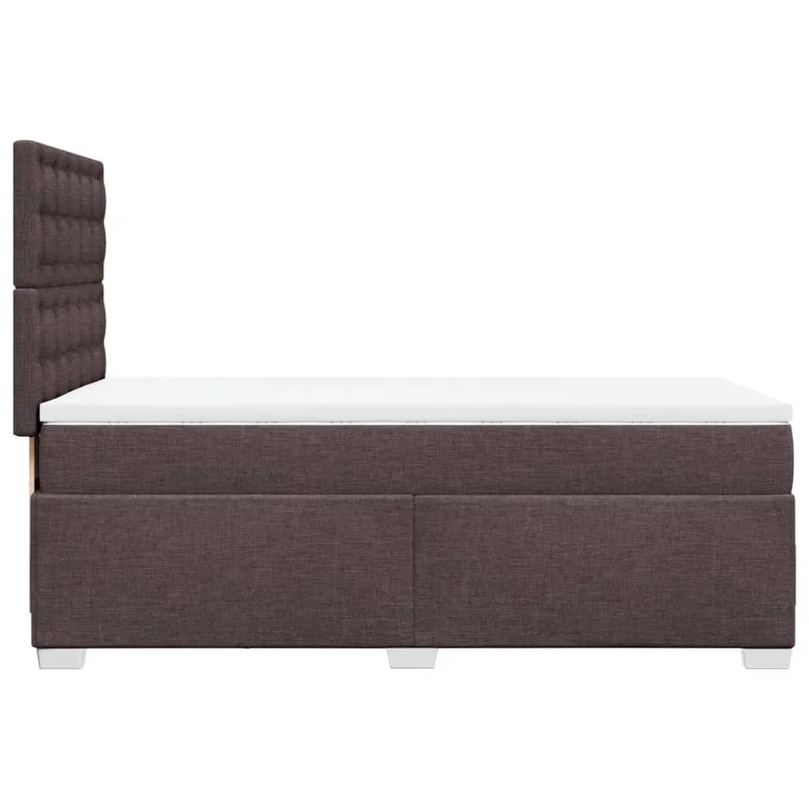 Sommier à lattes de lit avec matelas Marron foncé 90x200 cm - 9