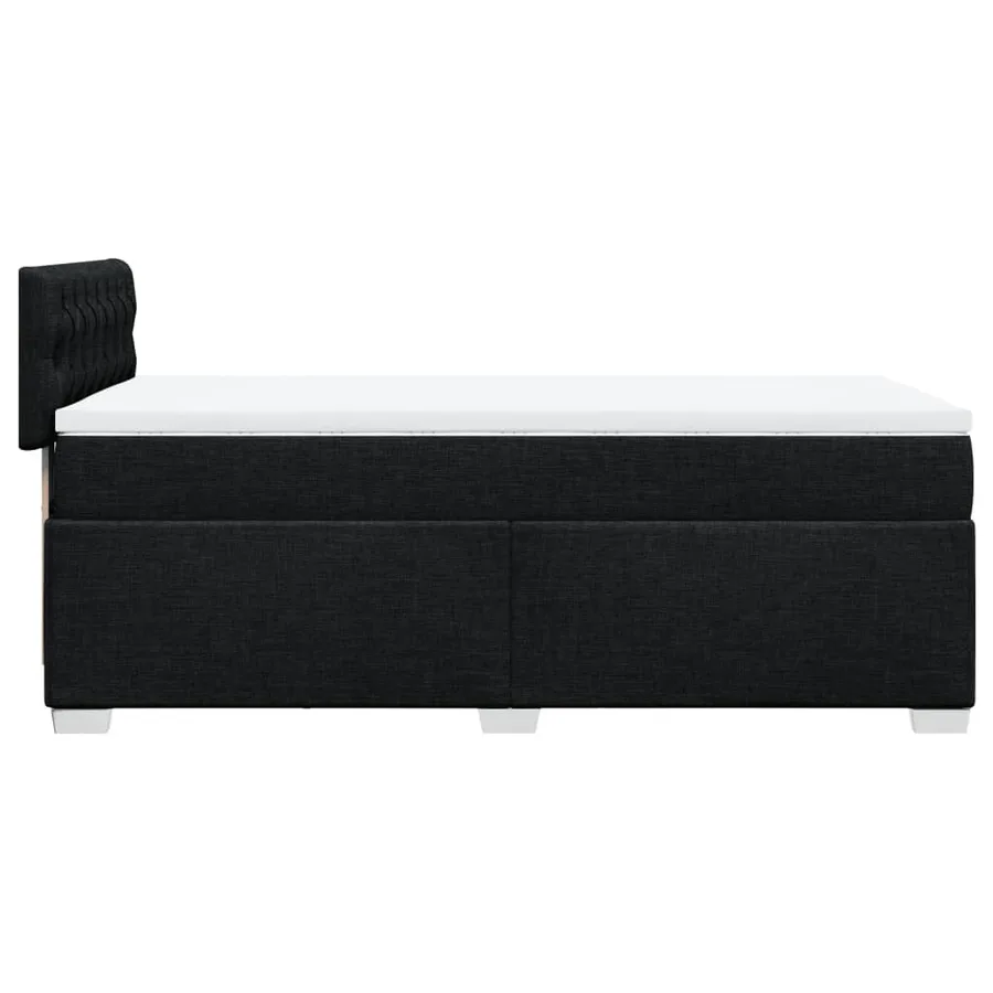 Sommier à lattes de lit avec matelas Noir 90x200 cm Tissu - 5