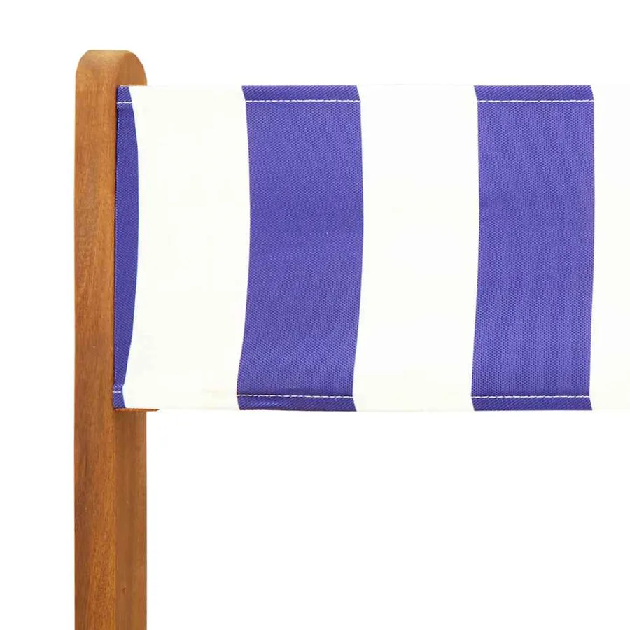 Chaises de jardin pliantes lot de 6 tissu et bois massif - 9