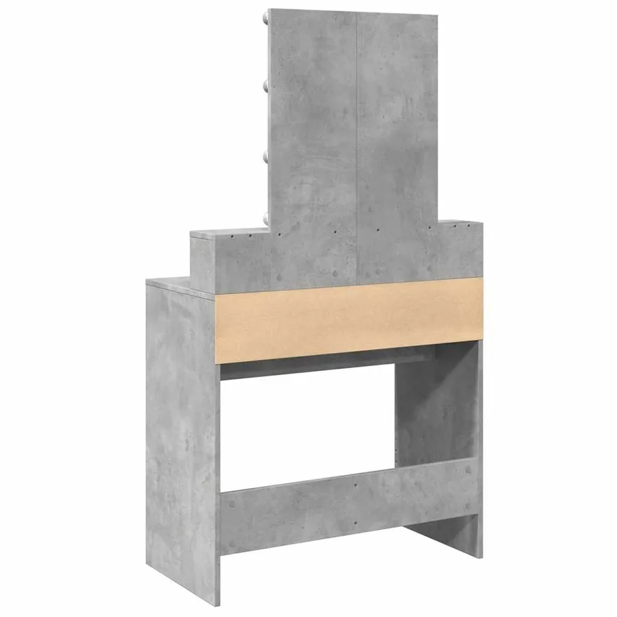 Coiffeuse avec LED gris béton 80x41x144,5 cm - 7