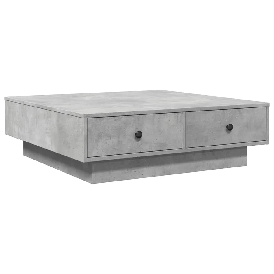 Table basse Gris béton 90x90x28 cm Aggloméré - 6