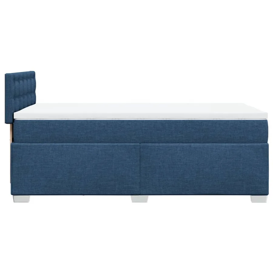 Sommier à lattes de lit avec matelas Bleu 80x200 cm Tissu - 11