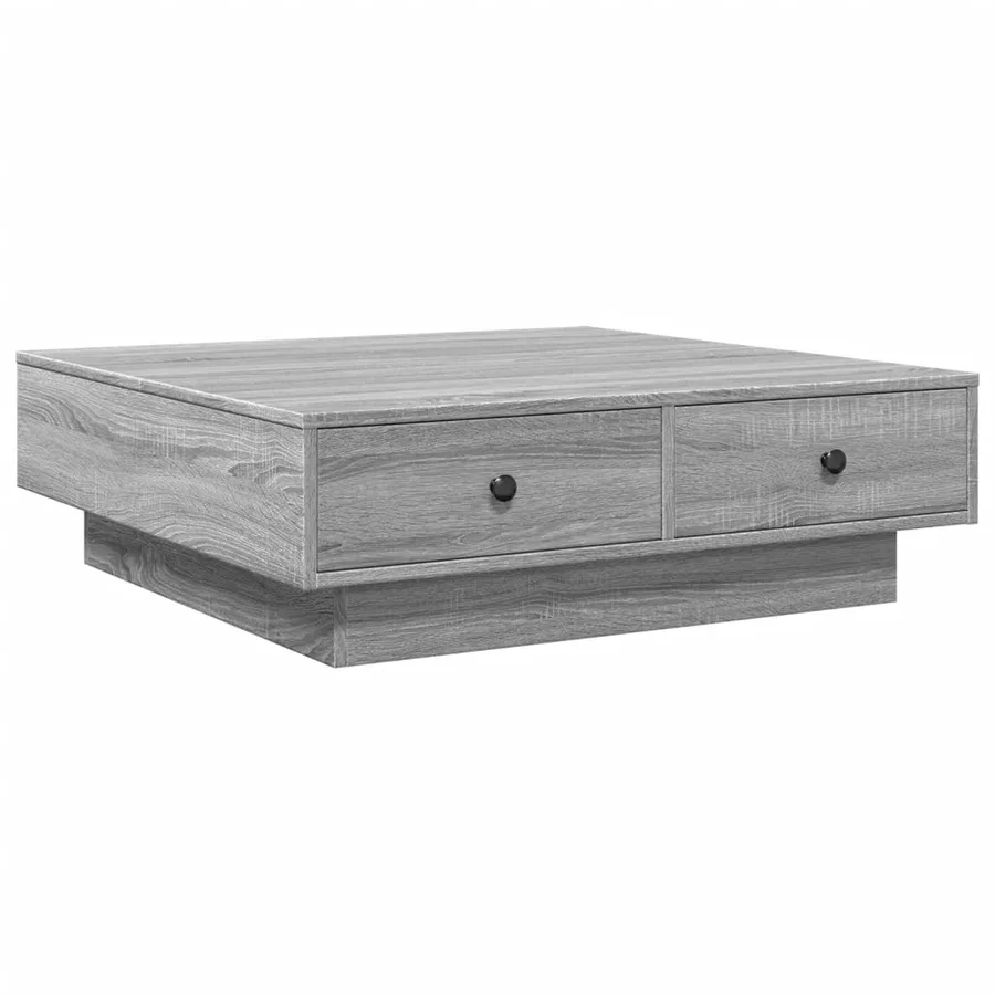 Table basse Sonoma gris 90x90x28 cm Bois d'ingénierie - 6
