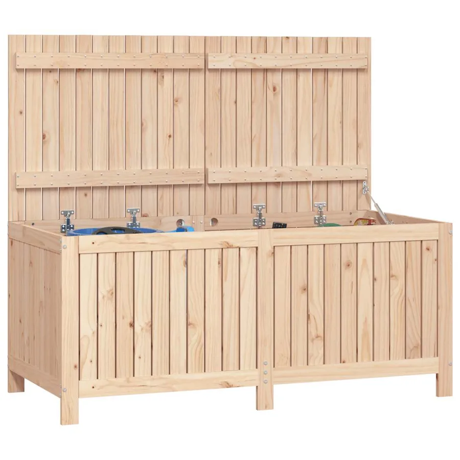 Garden storage box 147x68x64 cm Solid pine wood - 4