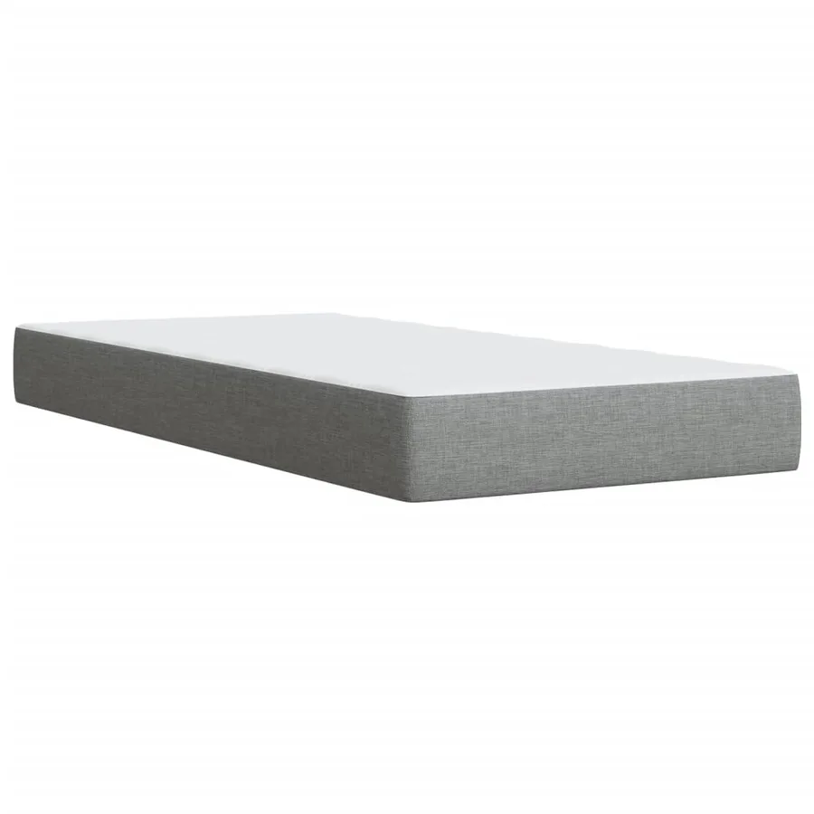 Sommier à lattes de lit avec matelas gris clair 80x200 cm tissu - 6