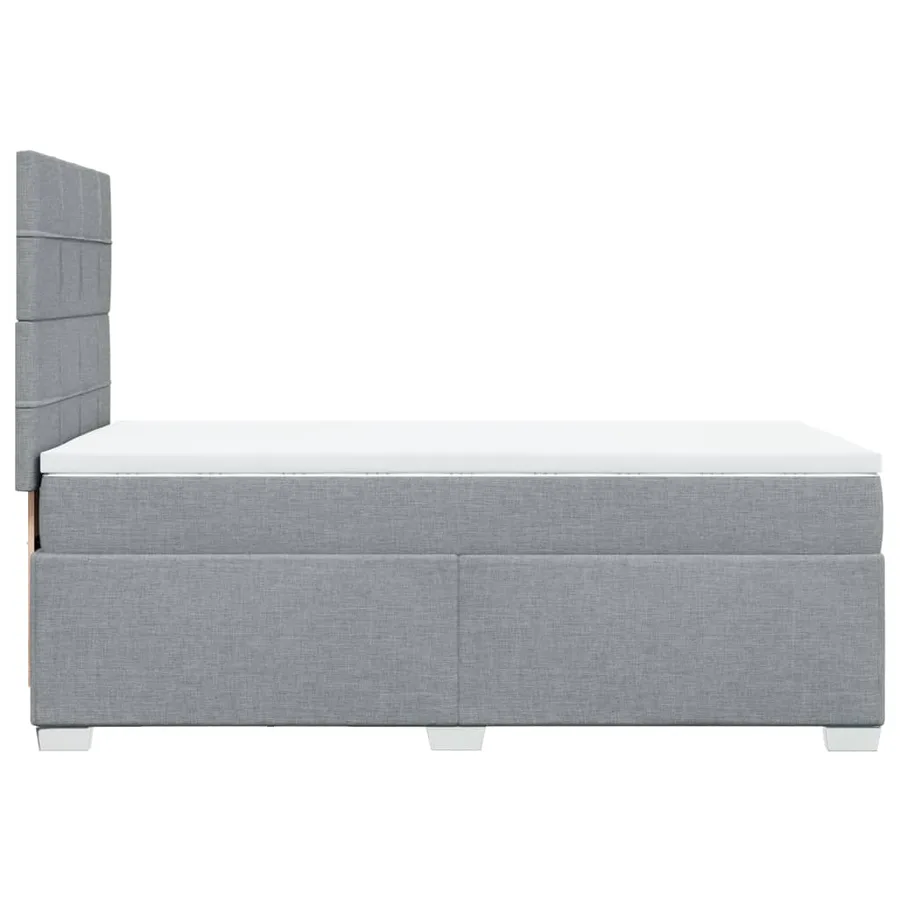 Sommier à lattes de lit avec matelas gris clair 80x200 cm tissu - 11
