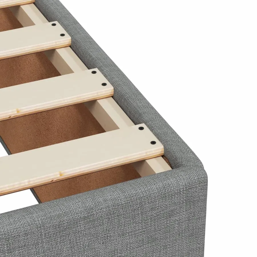 Sommier à lattes de lit avec matelas gris clair 80x200 cm tissu - 13