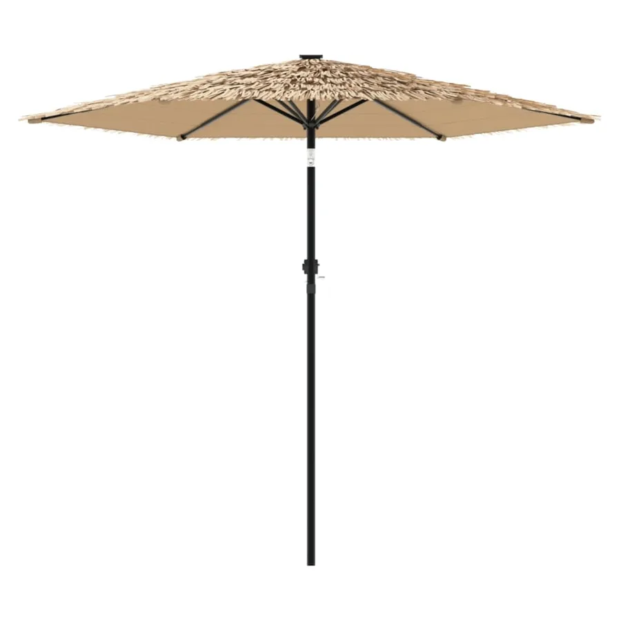Parasol de jardin avec mât en acier marron 268x268x226 cm - 4