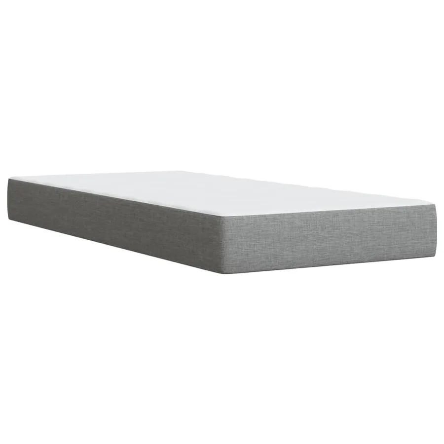Sommier à lattes de lit avec matelas gris clair 80x200 cm tissu - 9