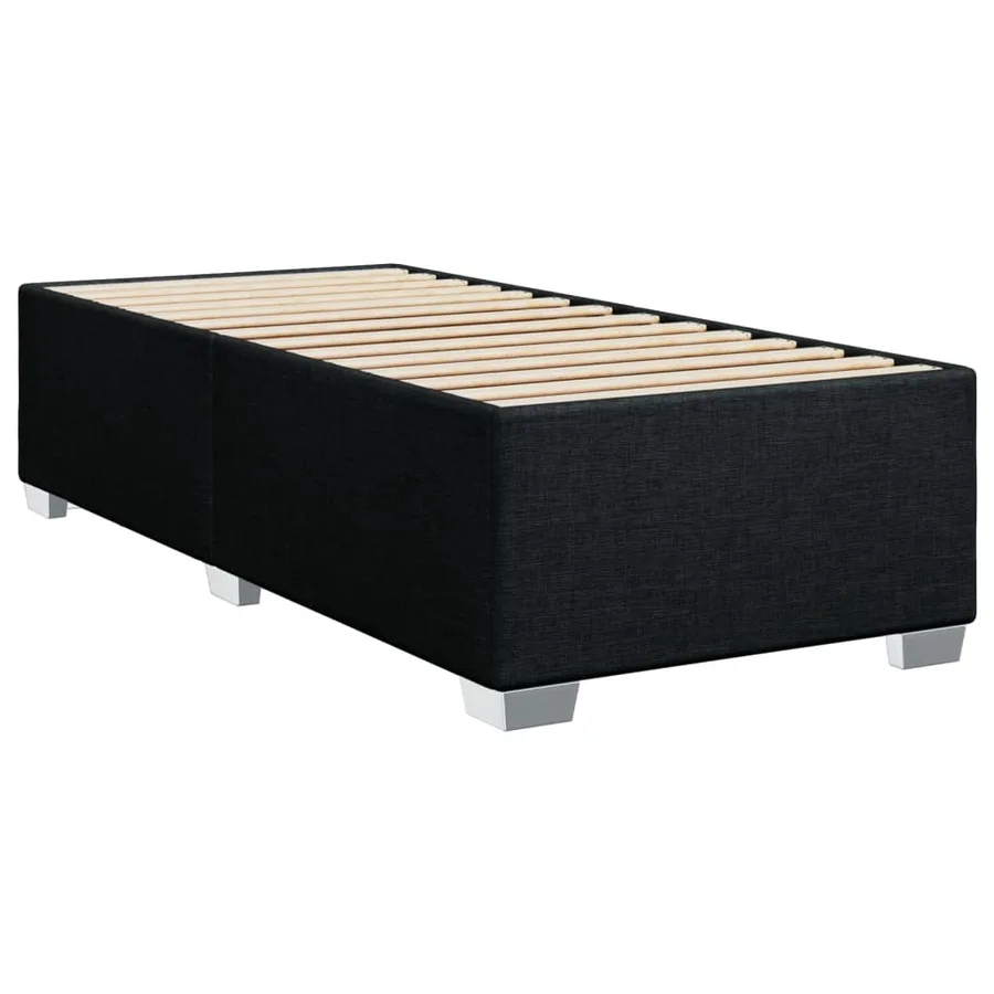 Sommier à lattes de lit et matelas Noir 80x200 cm Tissu - 8