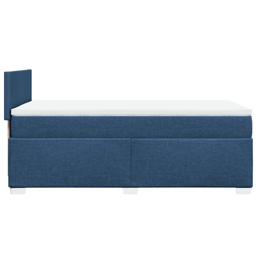 Sommier à lattes de lit avec matelas Bleu 90x190 cm Tissu - 11