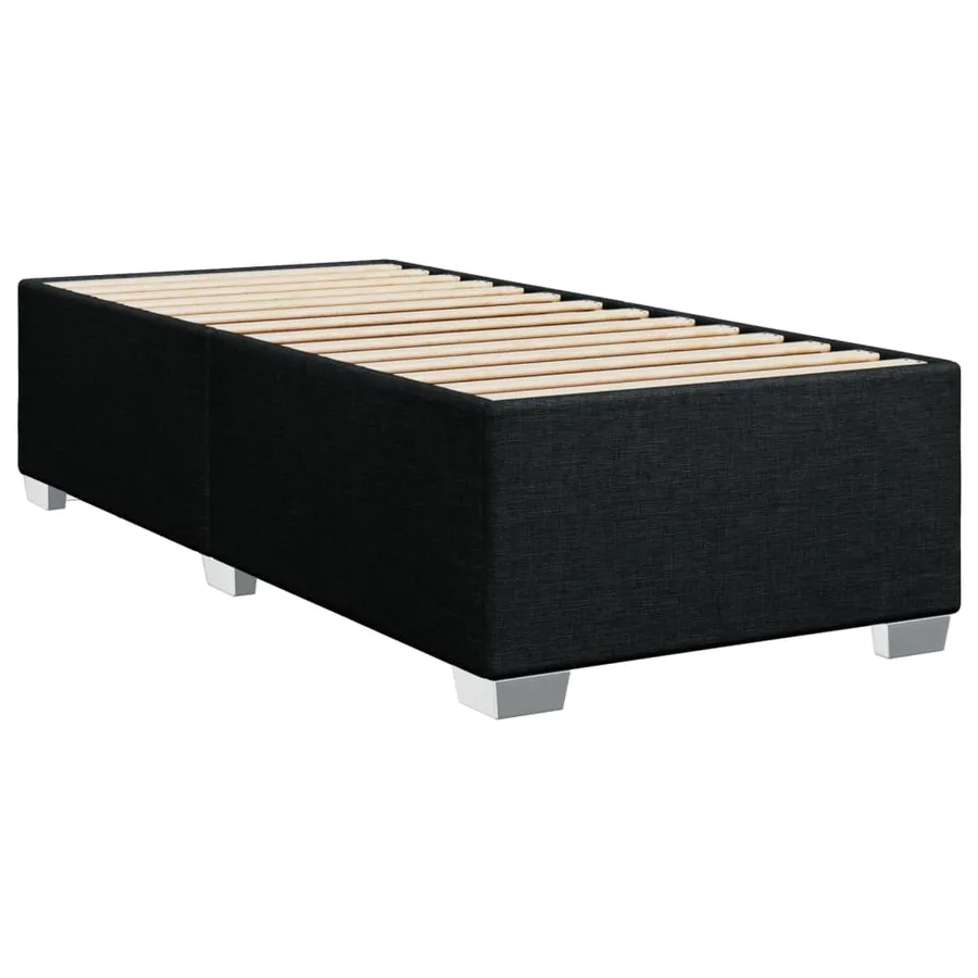 Sommier à lattes de lit et matelas Noir 80x200 cm Tissu - 5