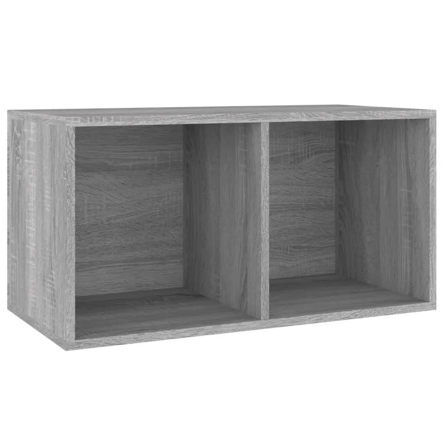 Boîte de rangement à disques vinyle Sonoma gris 71x34x36 cm - 2