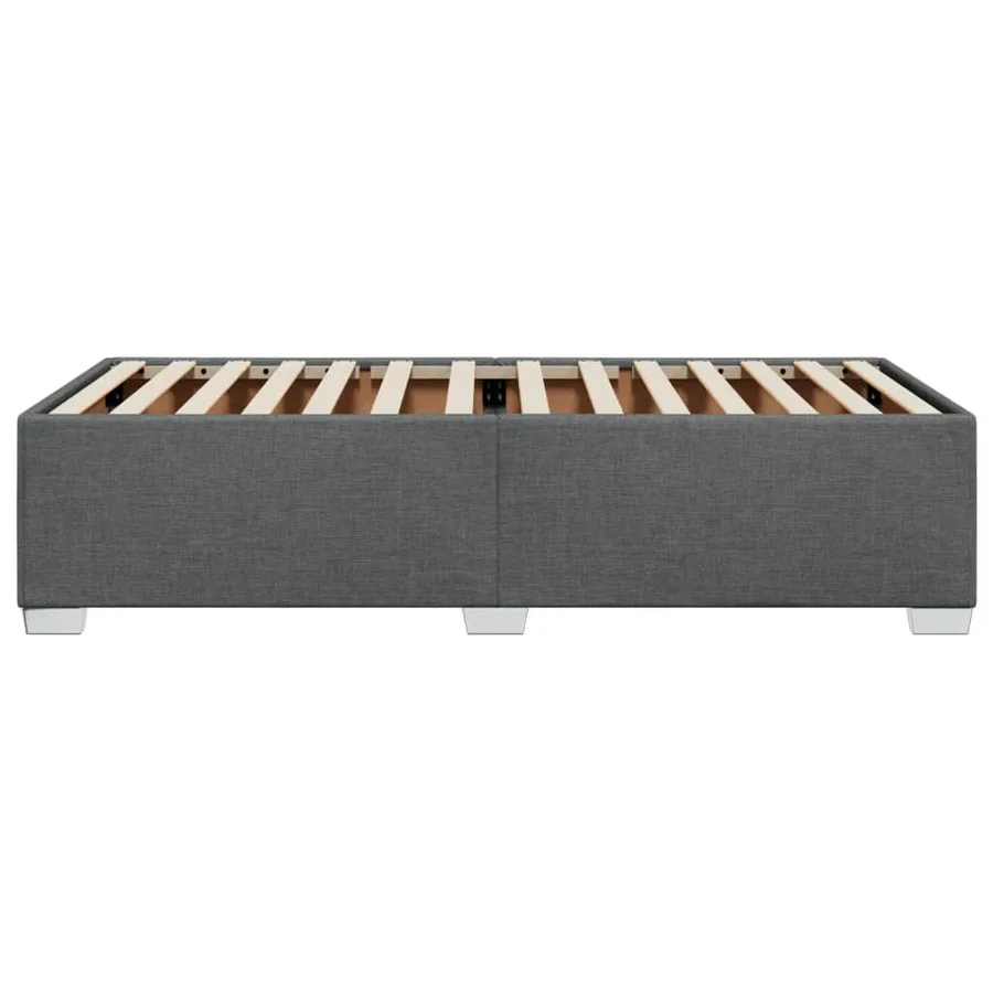 Cadre de lit sans matelas gris foncé 90x190 cm tissu - 5