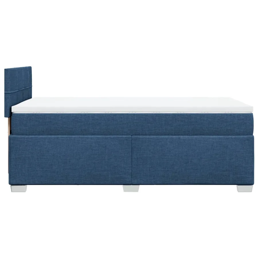 Sommier à lattes de lit avec matelas Bleu 90x190 cm Tissu - 5