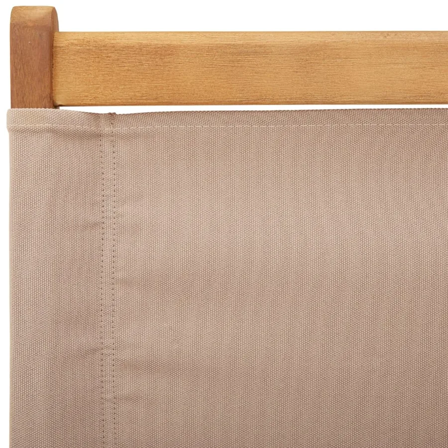 Chaises de jardin pliantes lot de 8 taupe tissu et bois massif - 10