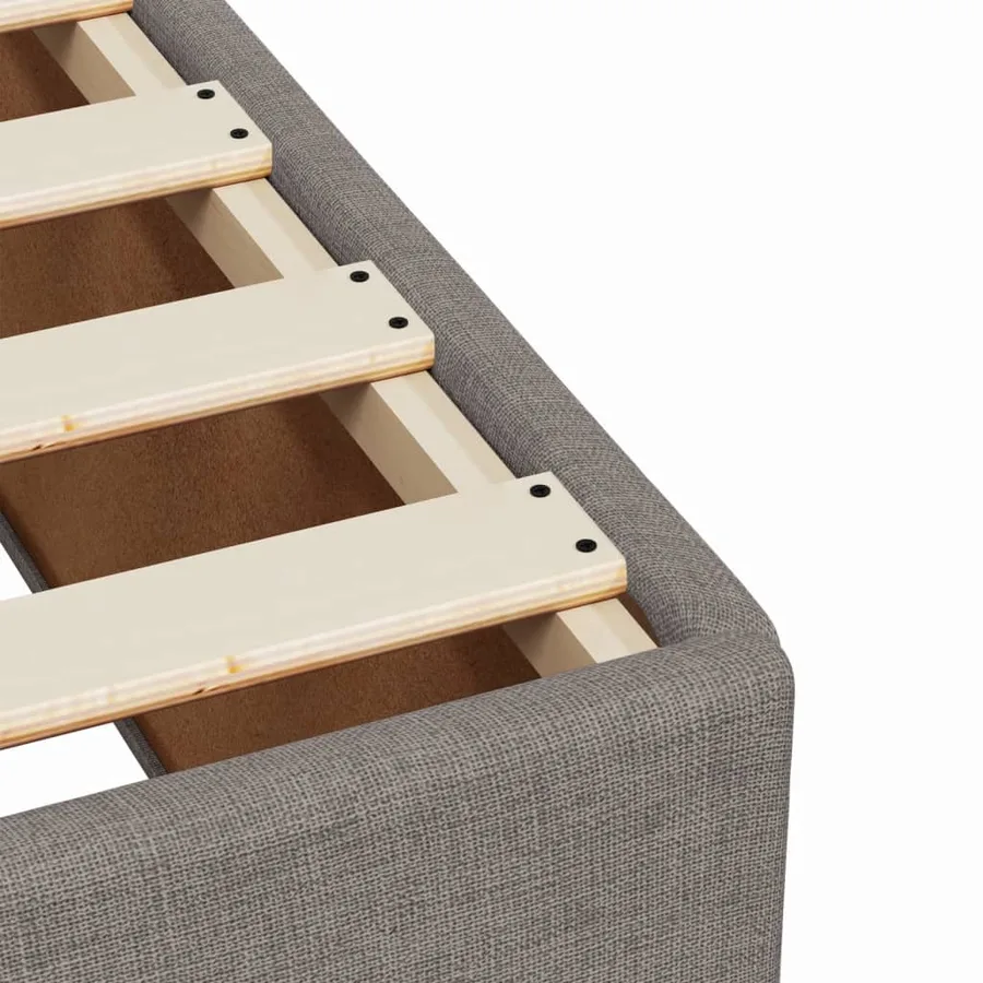 Sommier à lattes de lit avec matelas Taupe 90x190 cm Tissu - 11