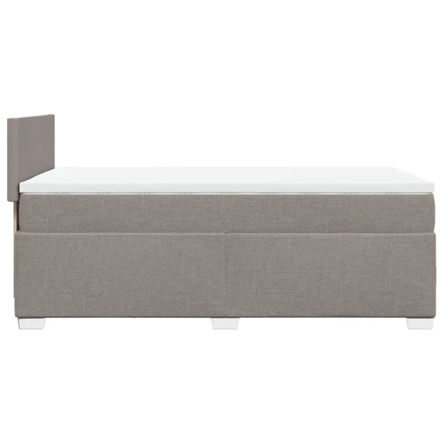 Sommier à lattes de lit avec matelas Taupe 90x190 cm Tissu - 5