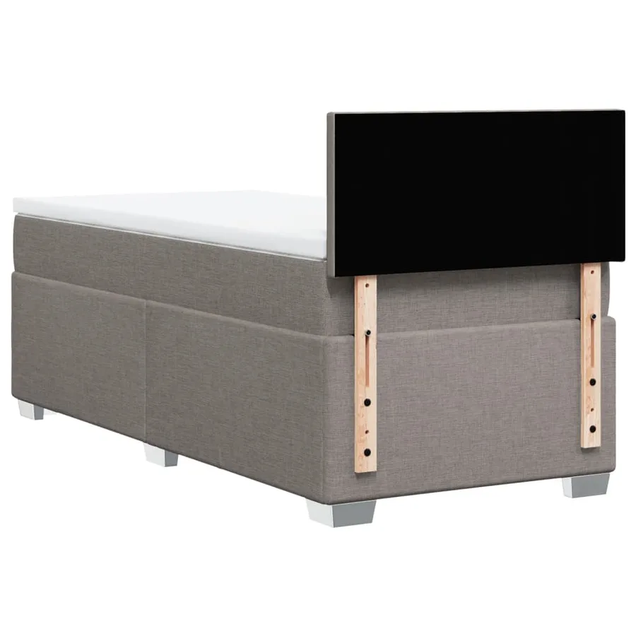 Sommier à lattes de lit avec matelas Taupe 90x190 cm Tissu - 6