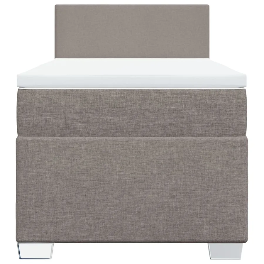 Sommier à lattes de lit avec matelas Taupe 90x190 cm Tissu - 6