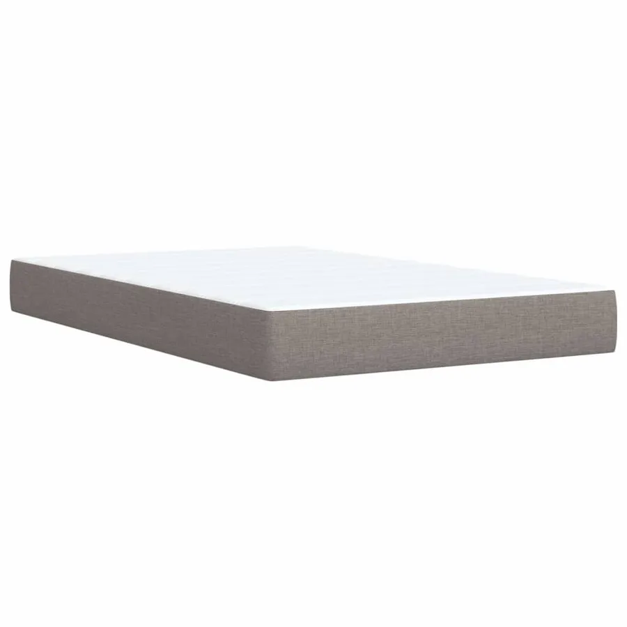 Sommier à lattes de lit avec matelas Taupe 90x190 cm Tissu - 9