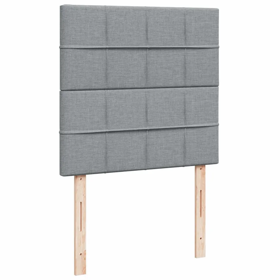 Sommier à lattes de lit et matelas Gris clair 90x190 cm Tissu - 8