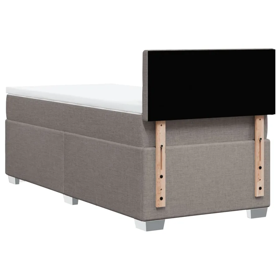 Sommier à lattes de lit avec matelas Taupe 90x190 cm Tissu - 12