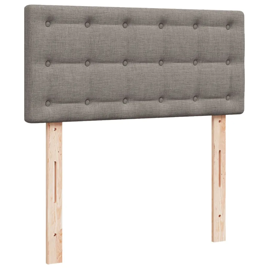 Sommier à lattes de lit avec matelas Taupe 90x190 cm Tissu - 7