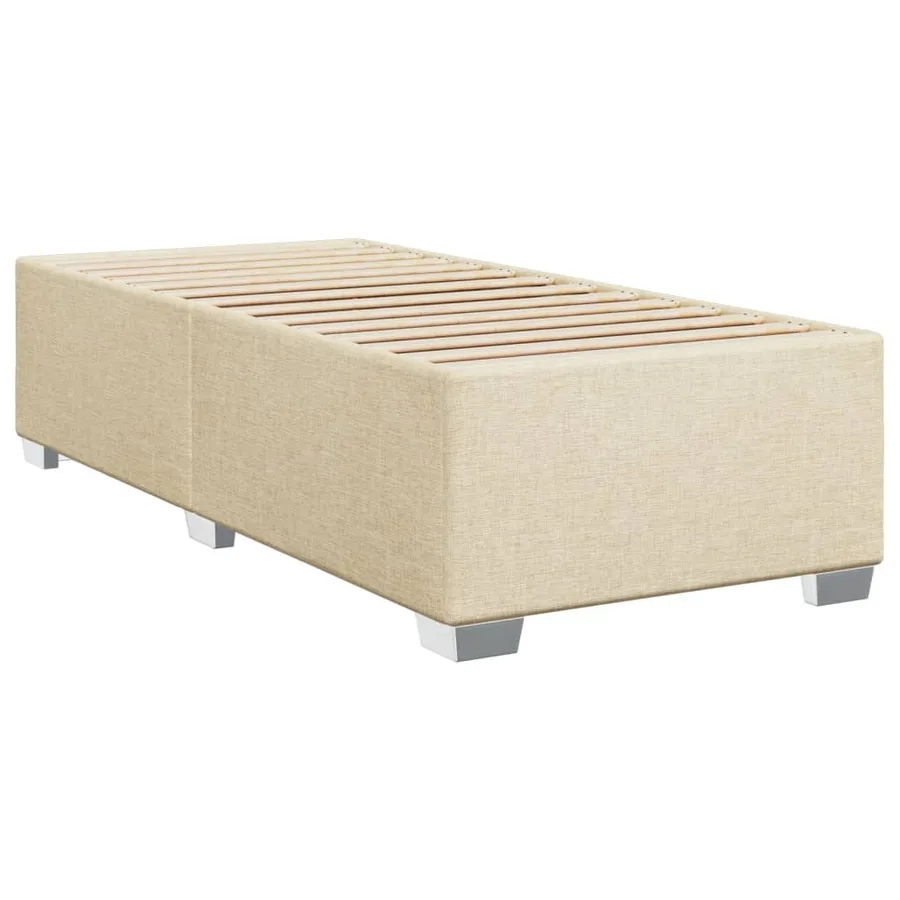 Sommier à lattes de lit avec matelas Crème 80x200 cm Tissu - 8