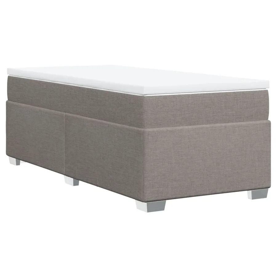 Sommier à lattes de lit avec matelas Taupe 90x190 cm Tissu - 9