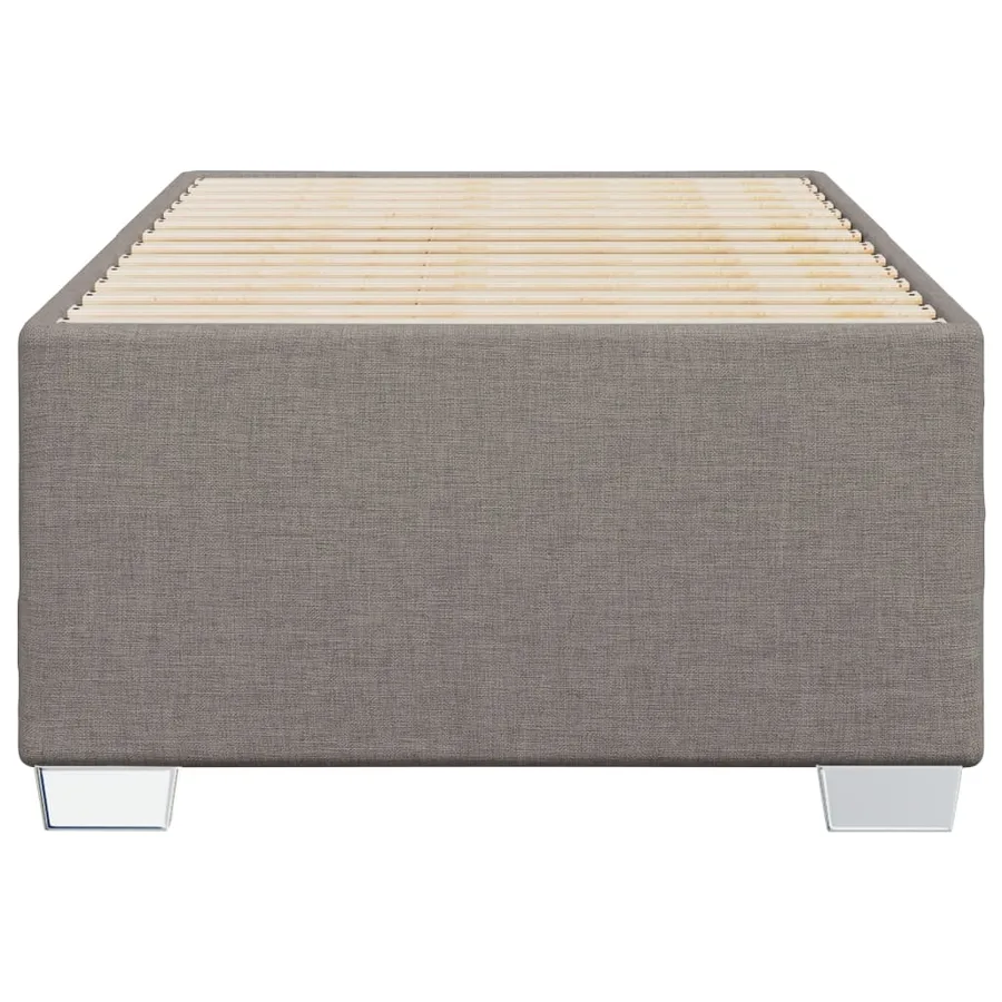 Cadre de lit sans matelas taupe 90x190 cm tissu - 4