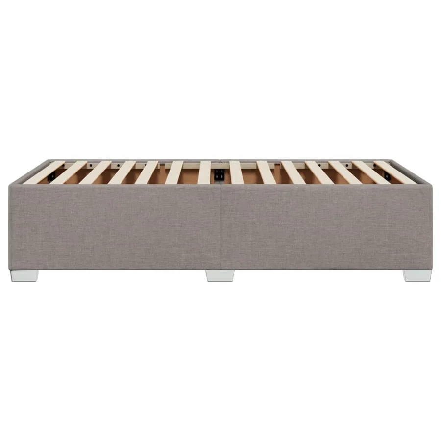 Cadre de lit sans matelas taupe 90x190 cm tissu - 5