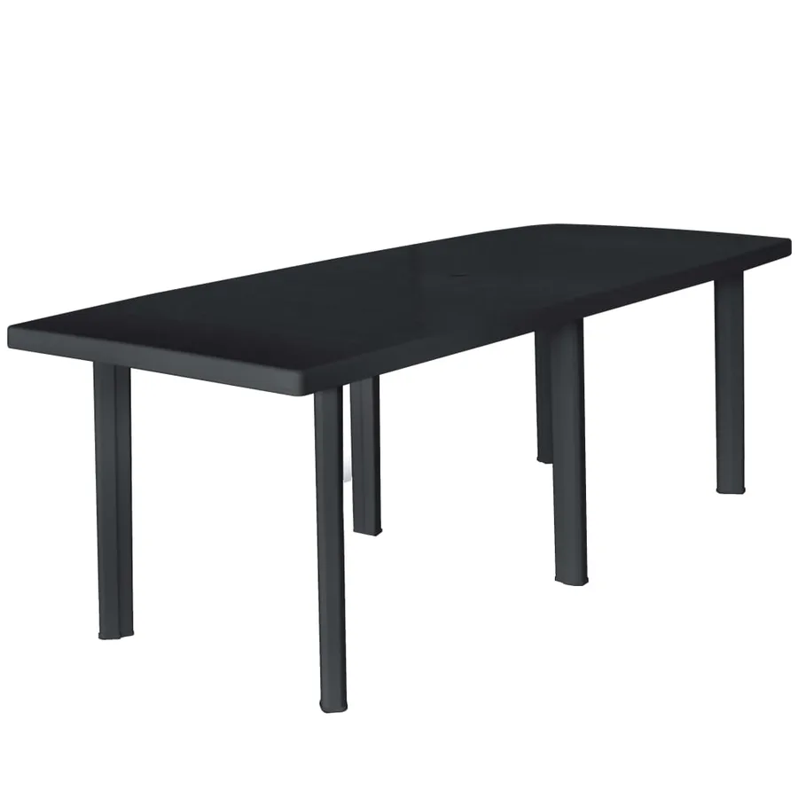 Ensemble à manger d'extérieur 9 pcs Plastique Anthracite - 10