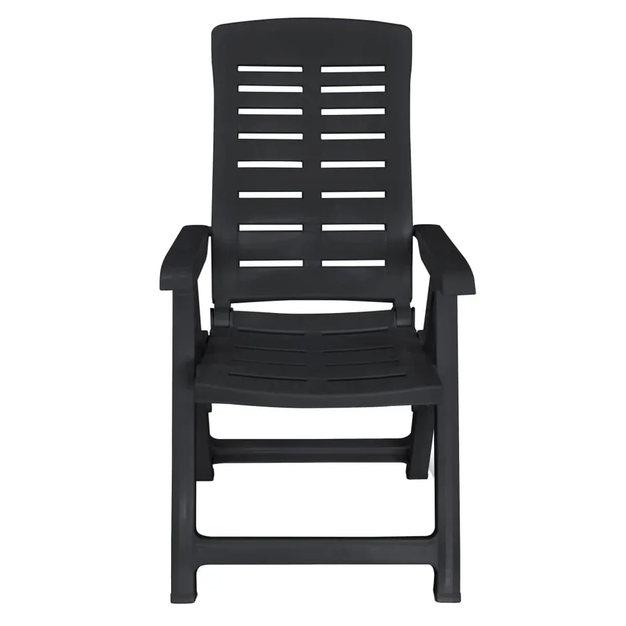9 pcs outdoor dining set Plastic Anthracite - 5