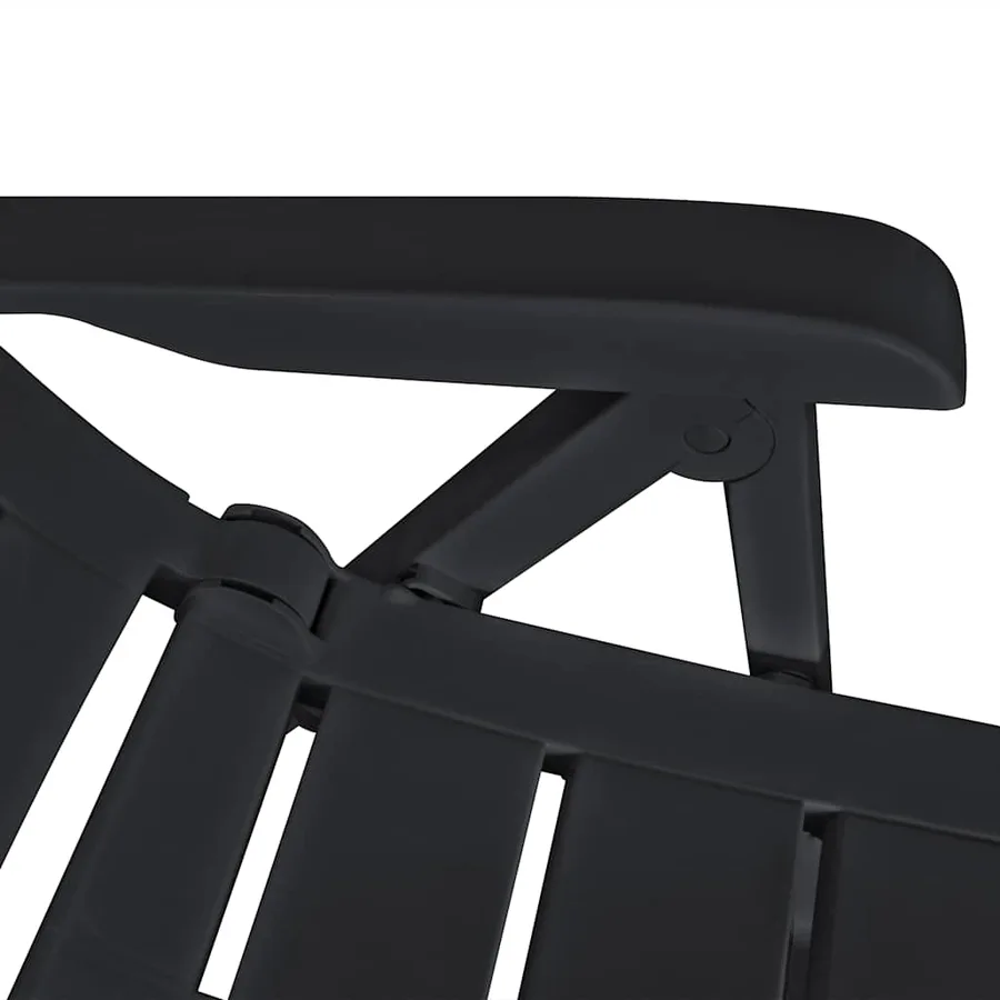 9 pcs outdoor dining set Plastic Anthracite - 8
