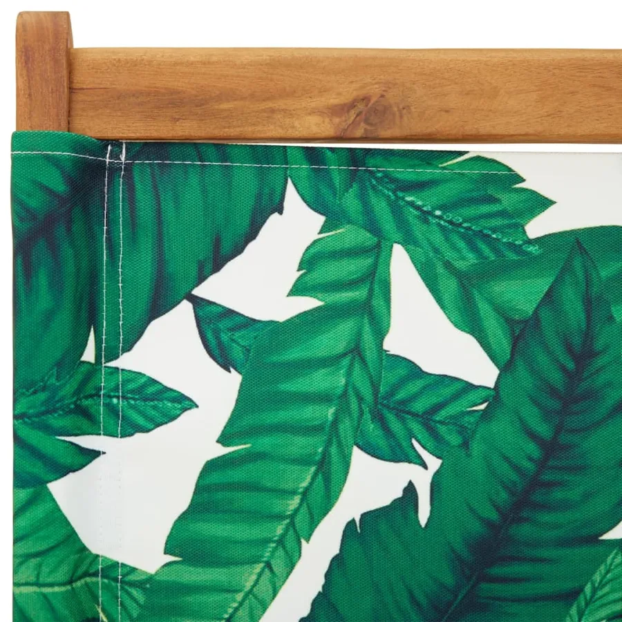 Chaises de jardin pliantes lot de 8 vert tissu et bois massif - 10