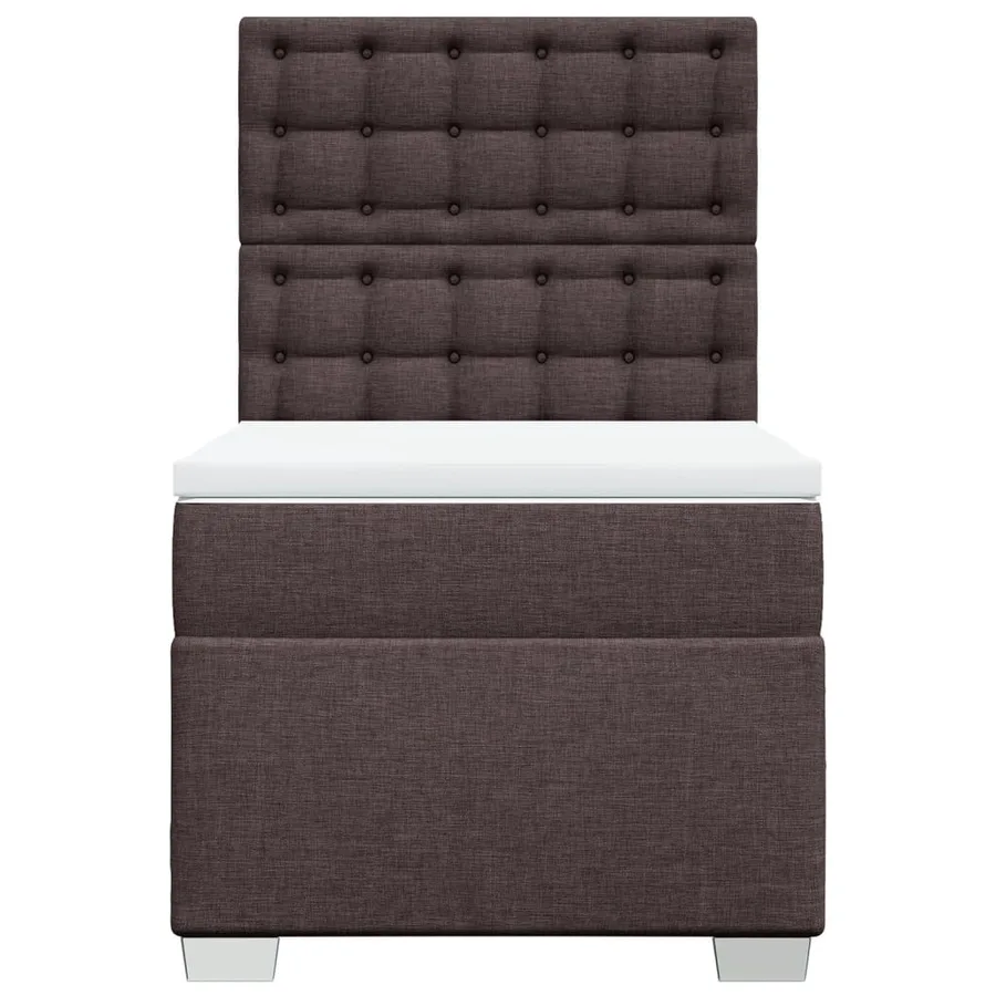 Sommier à lattes de lit avec matelas Marron foncé 90x190 cm - 4