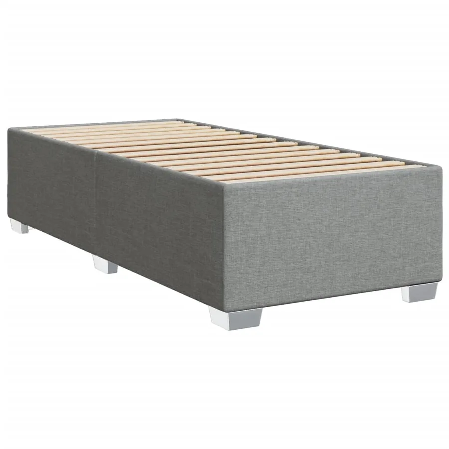 Sommier à lattes de lit avec matelas Gris clair 100x200cm Tissu - 8