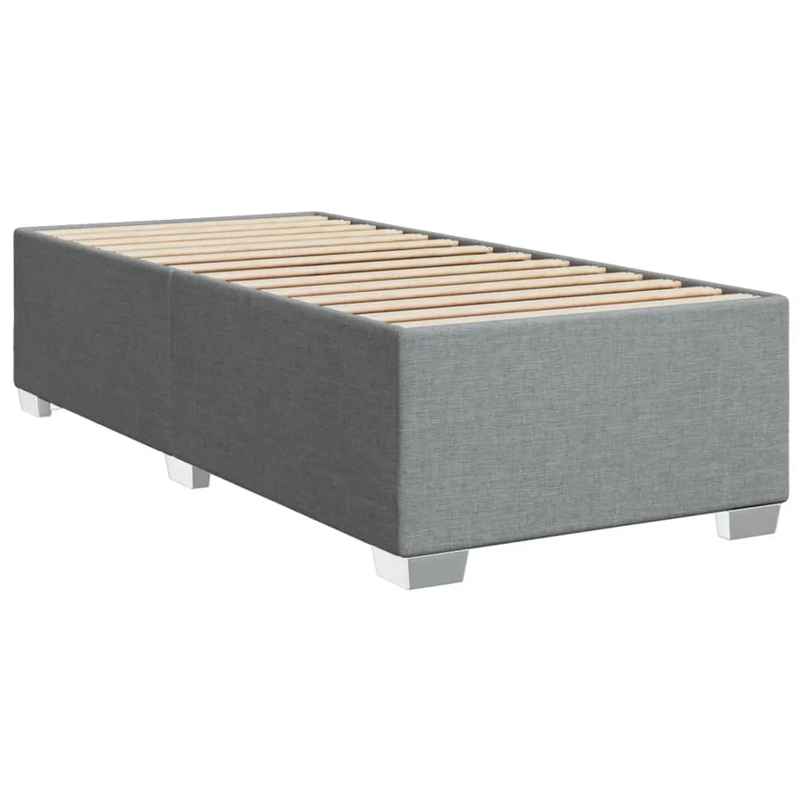 Sommier à lattes de lit avec matelas Gris clair 100x200cm Tissu - 8