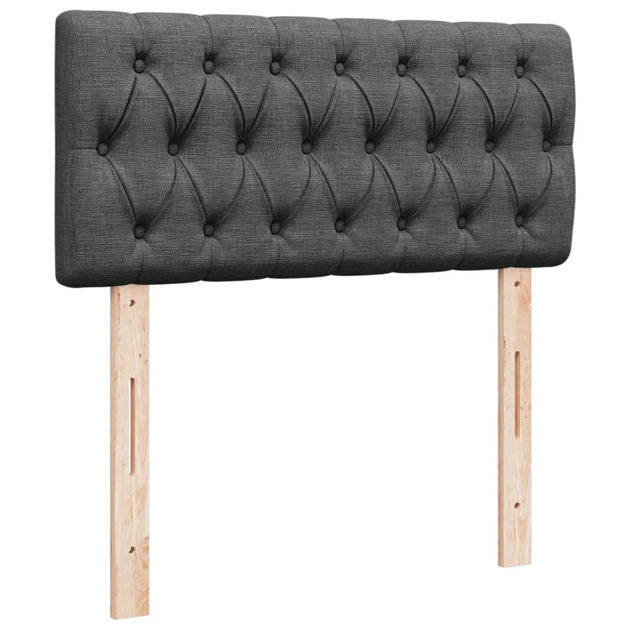 Sommier à lattes de lit avec matelas Gris foncé 100x200cm Tissu - 7